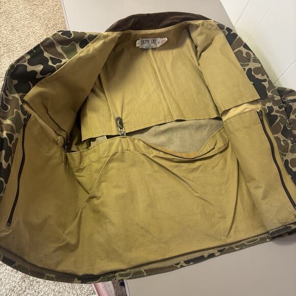 Vintage 70’s Duck Camo Hunting Jacket Sz 46 XL Barn Coat USA Chore Coat Rare - Picture 8 of 8